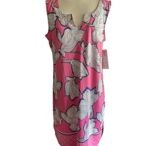 Tango Mango Abby Joy Pink and White Floral Dress, Size XL, NWT
